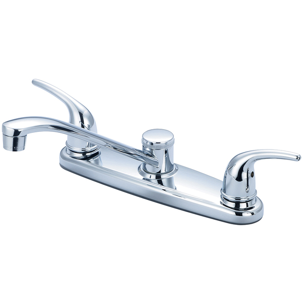 Olympia Faucets Two Handle Kitchen Faucet, NPSM, Standard, Polished Chrome, Center-Center Fitting Size: 8" K-5170